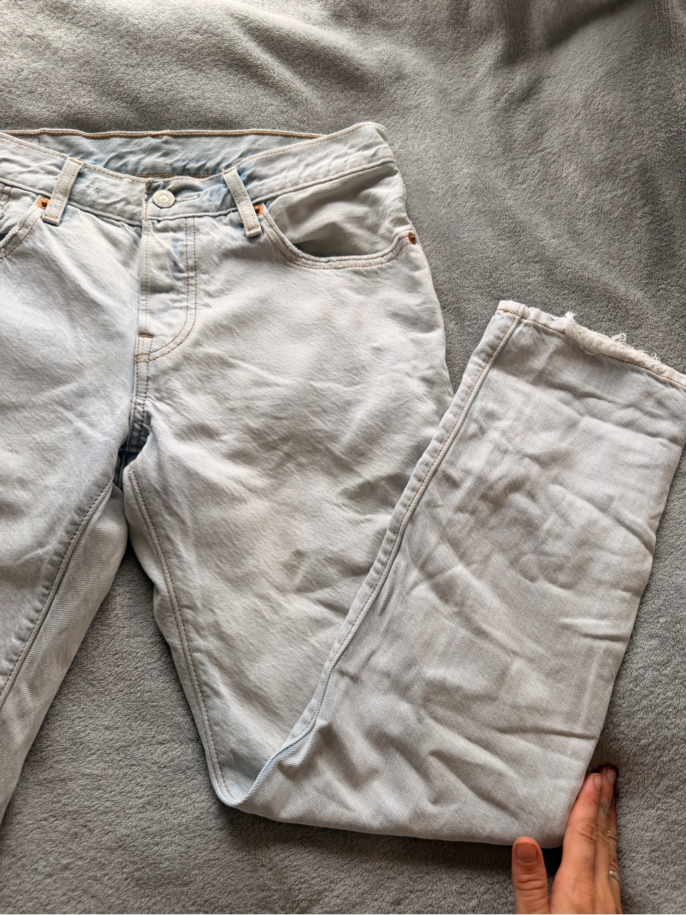 Levi's Low Rise Light Wash White Bootcut Jeans
